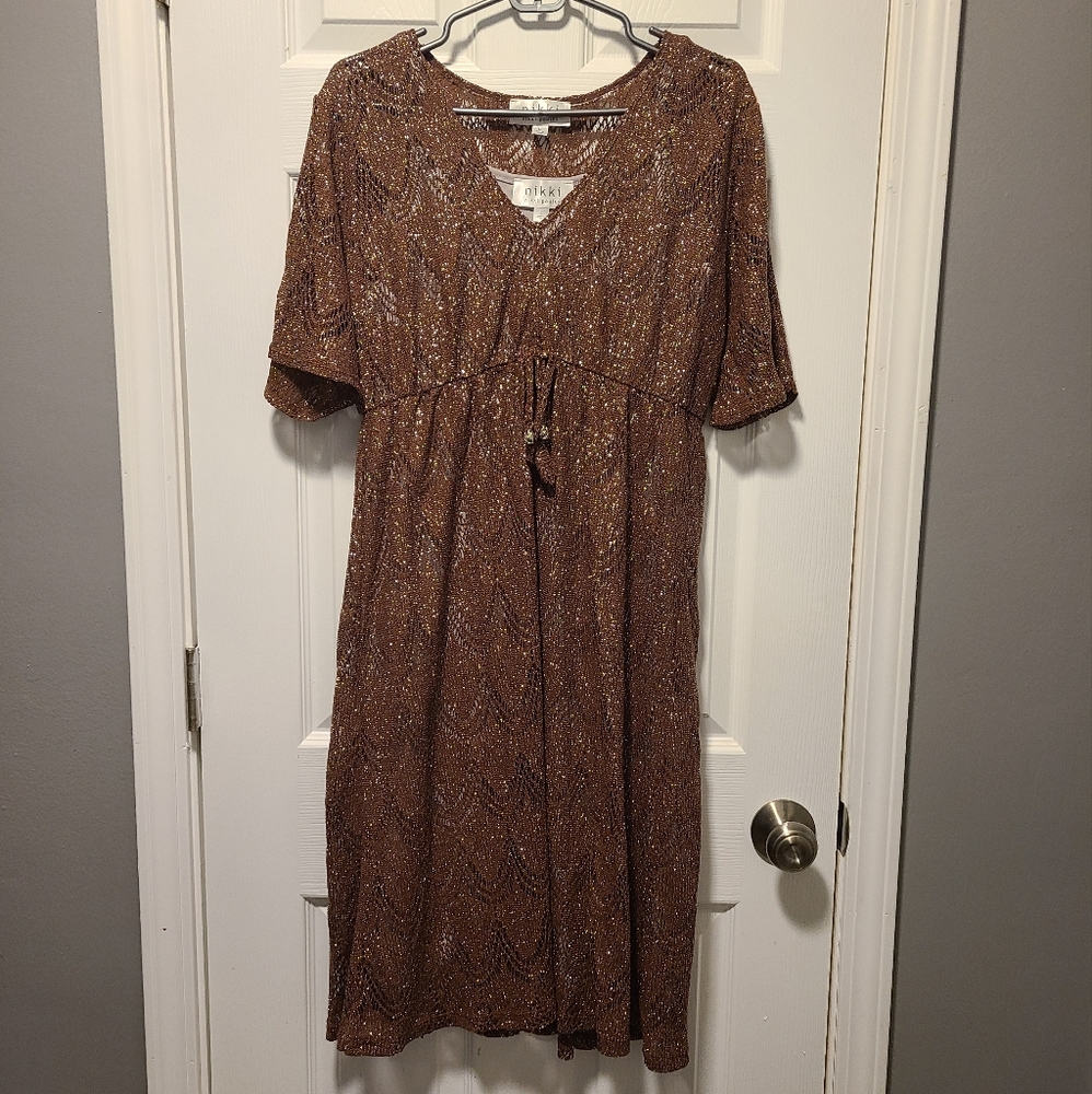 NIKKI POULOS DRESS, SIZE L